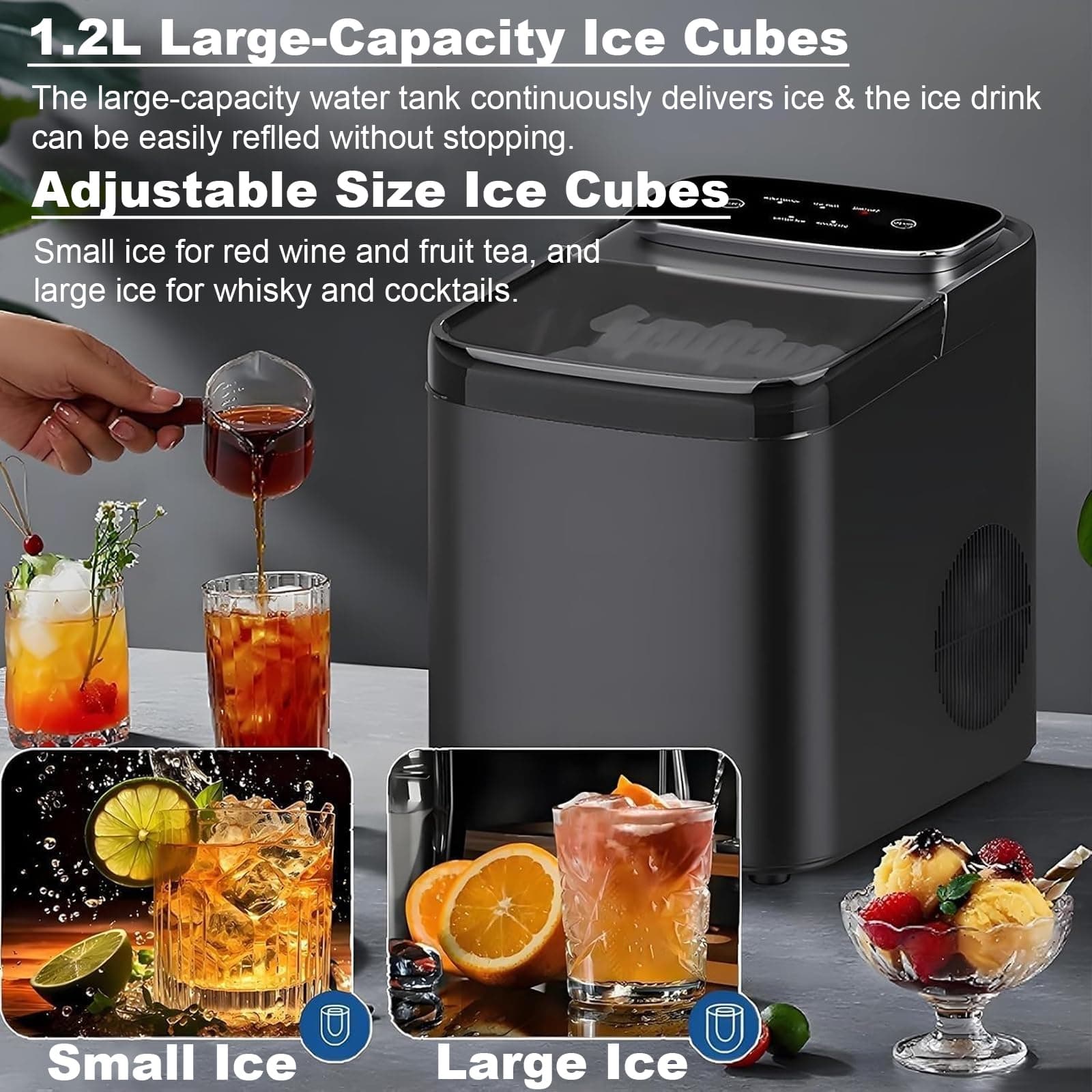 Compact Automatic Bullet Ice Maker for Home & Dorm — image 1