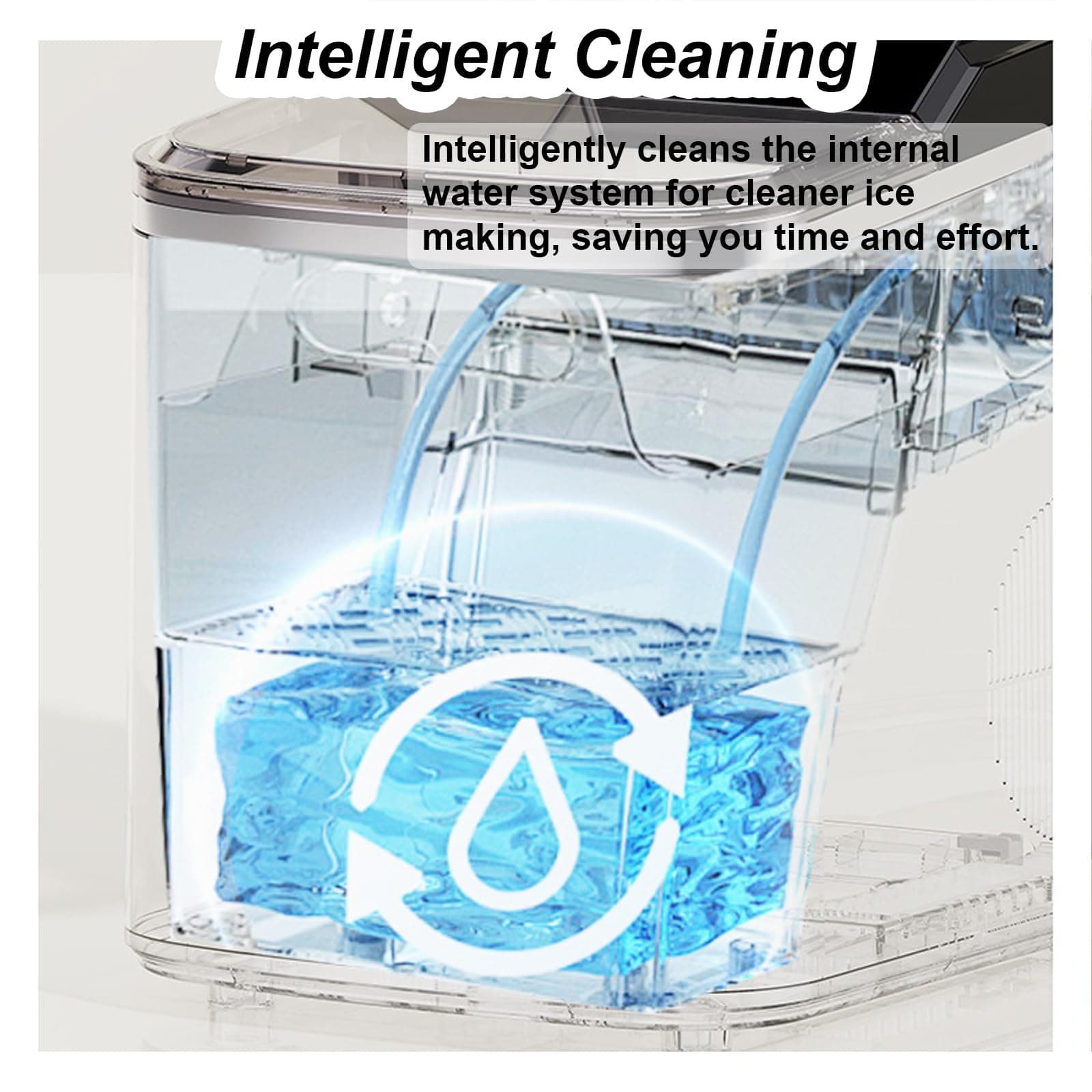 Portable Countertop Ice Maker with Self-Cleaning & Adjustable Thickness — image 6