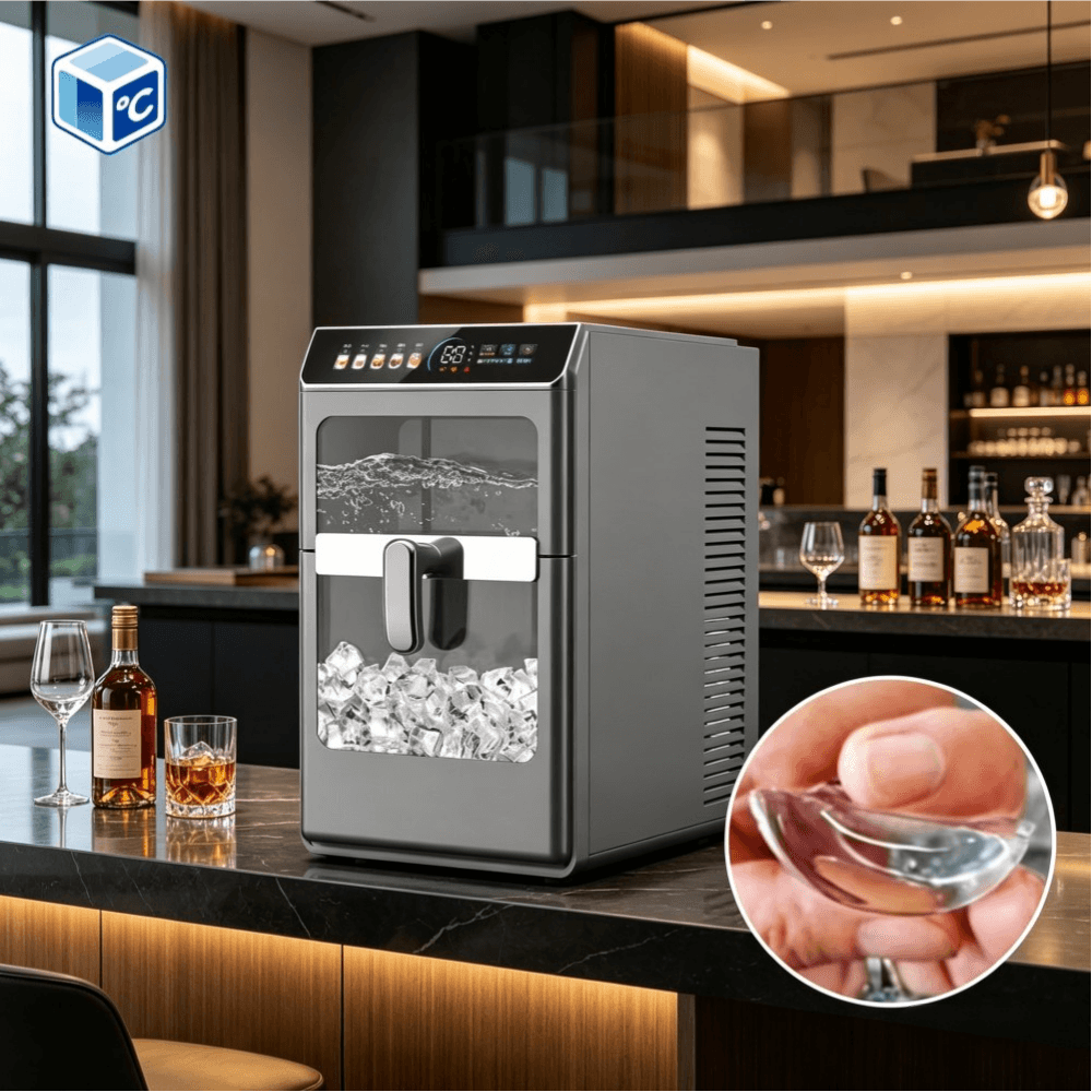 Automatic Crescent Ice Maker with Adjustable Thickness — image 1