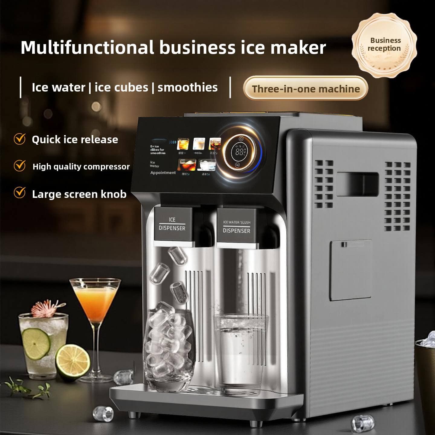 3-in-1 Ice, Water & Slush Maker with Rotary Knob Control — image 2