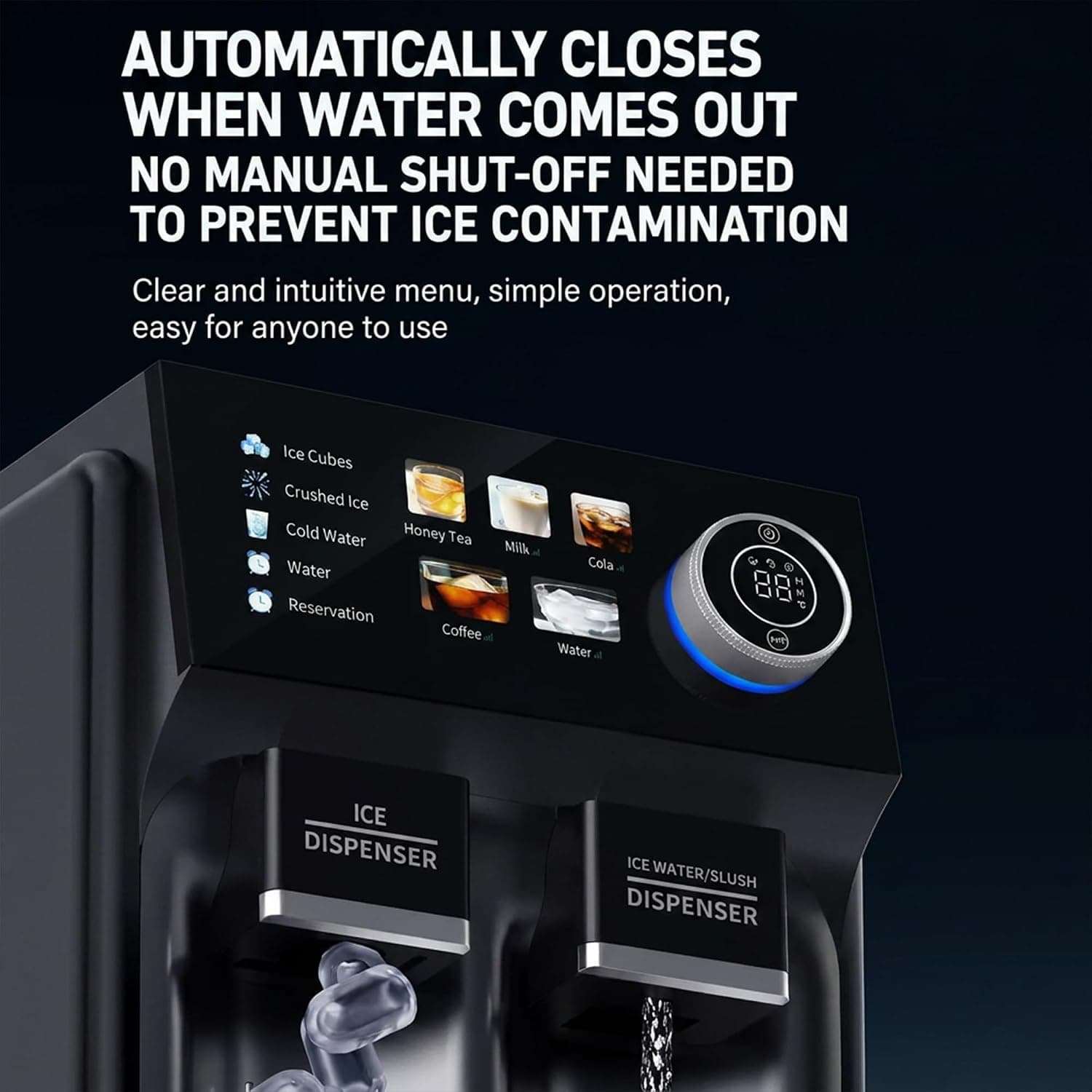 3-in-1 Bullet Ice Maker with Touchscreen (Ice, Water & Slush) — image 3