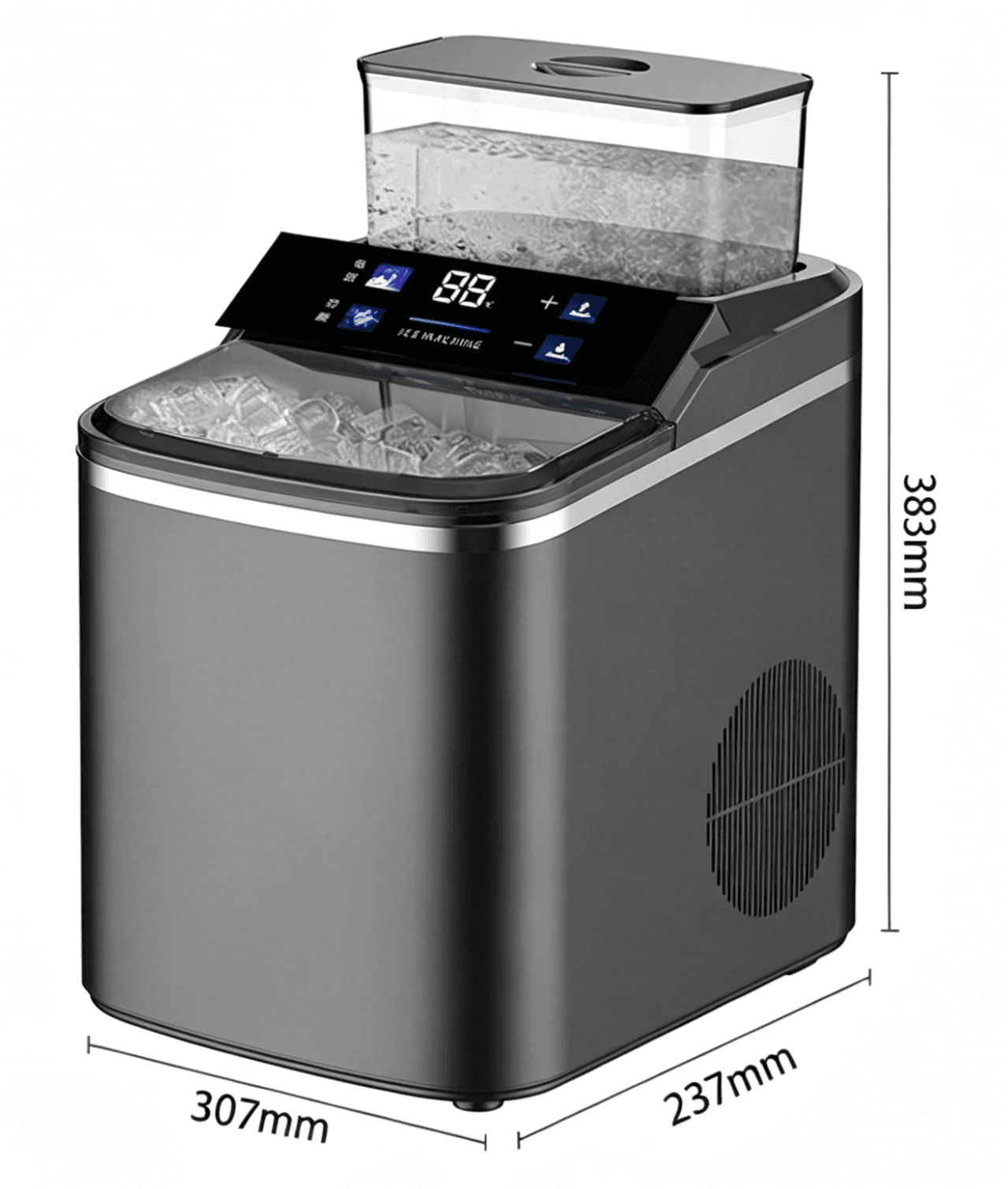 Mini Ice Maker Smart Compact Automatic Electric Ice Cube Maker for Home Office Desktop Use