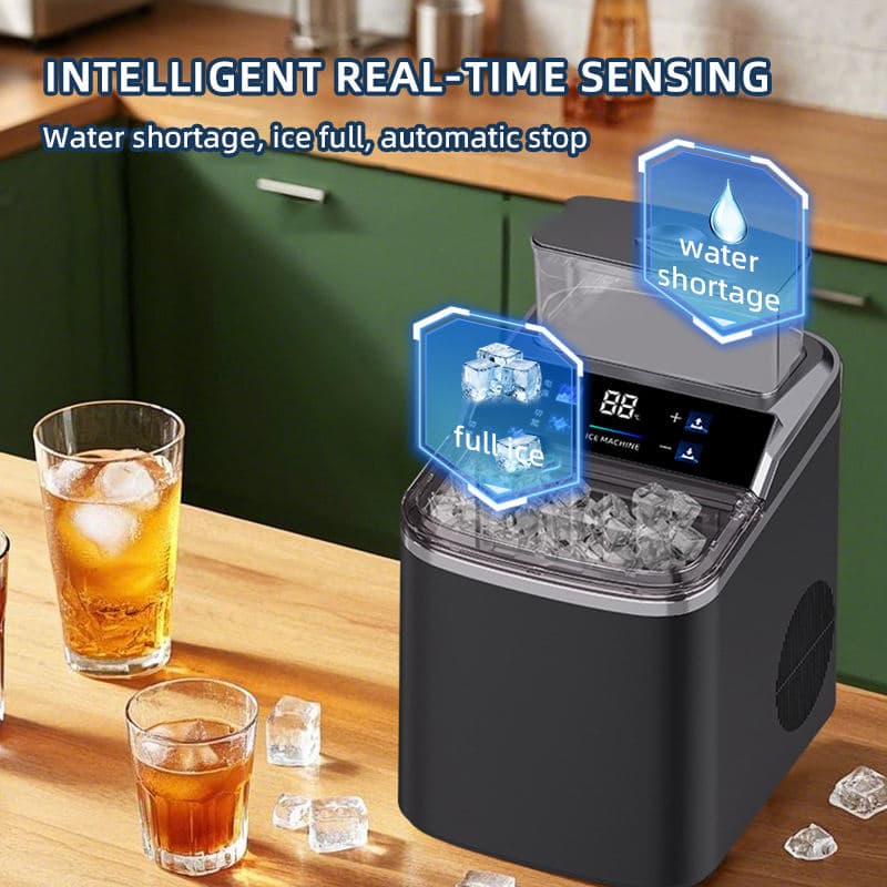 Бытовая мини-льдогенераторная машина Smart Compact Automatic Electric Ice Cube Maker для использования дома, в офисе и на рабочем столе — image 1