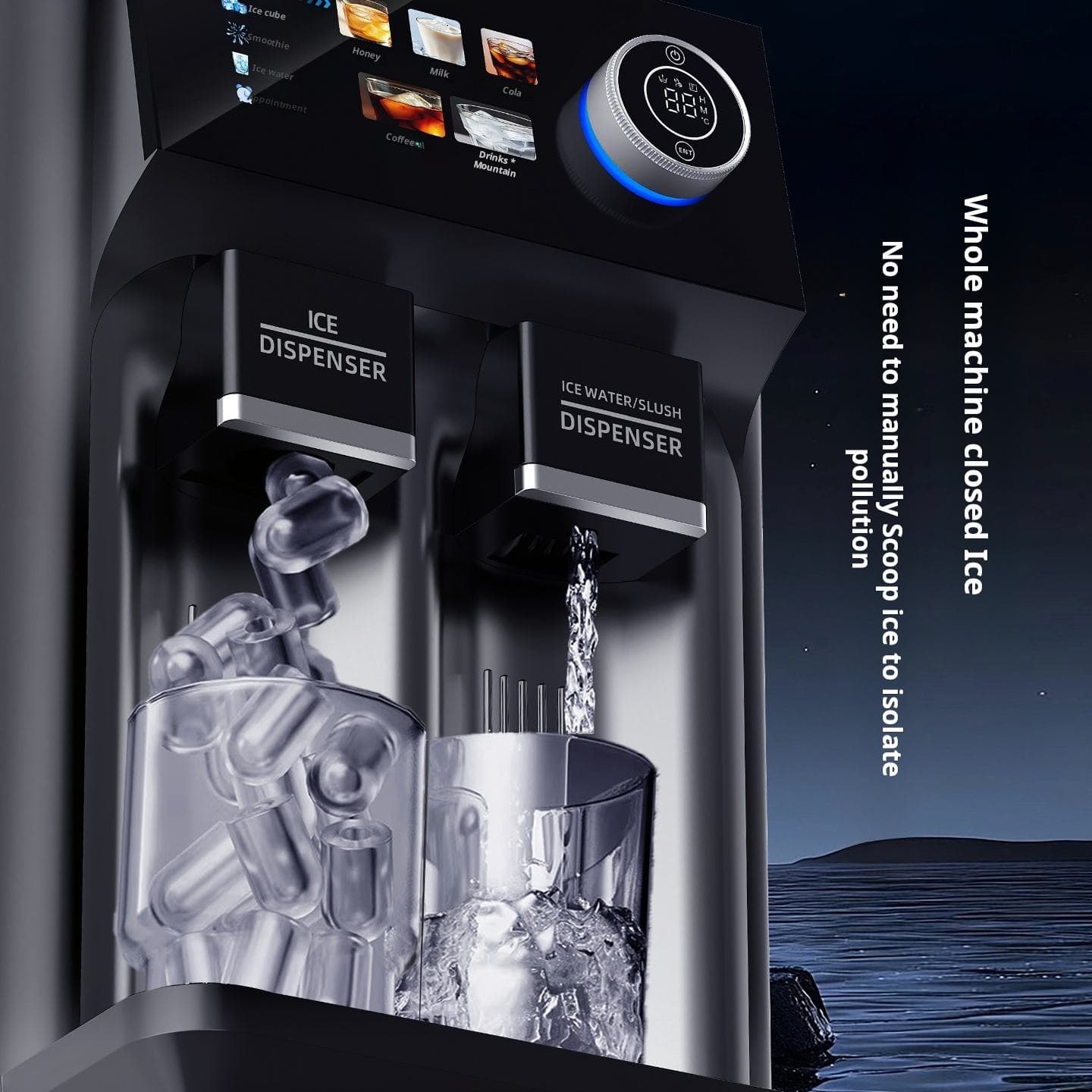 Multi Functional Ice Maker Automatic 3 In 1 Ice Maker Ice Slush Cold Water High Output 15kg 24h For Home Party — image 6